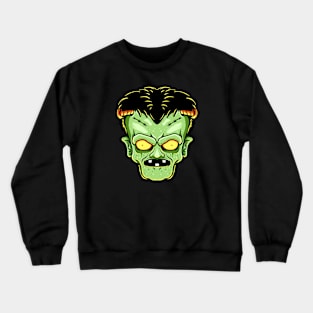 Scary frankenstein head halloween Crewneck Sweatshirt